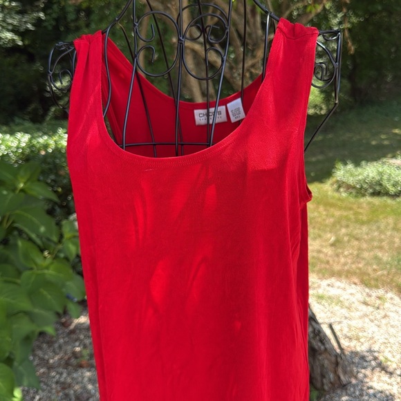Chico’s travelers red spandex tank - Picture 2 of 4